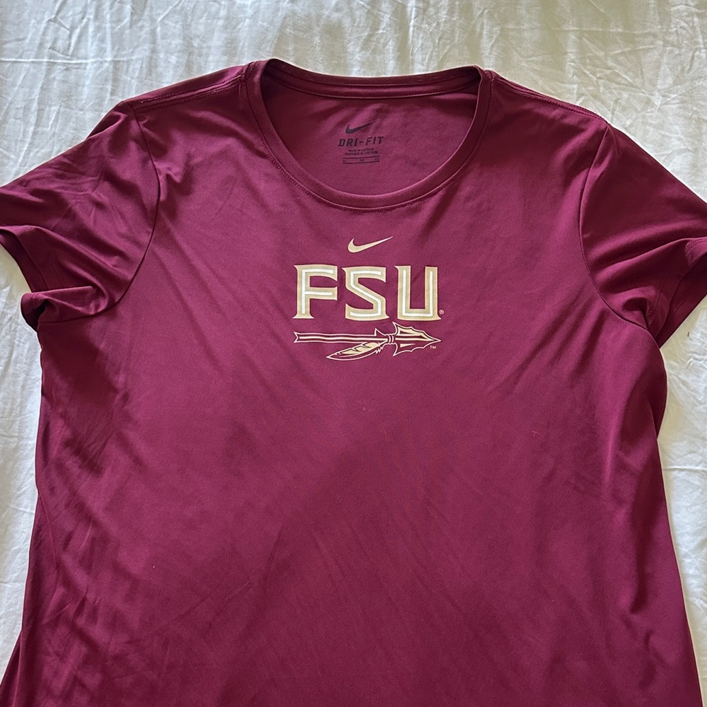Nike Women's Burgundy Dri-FIT Tee